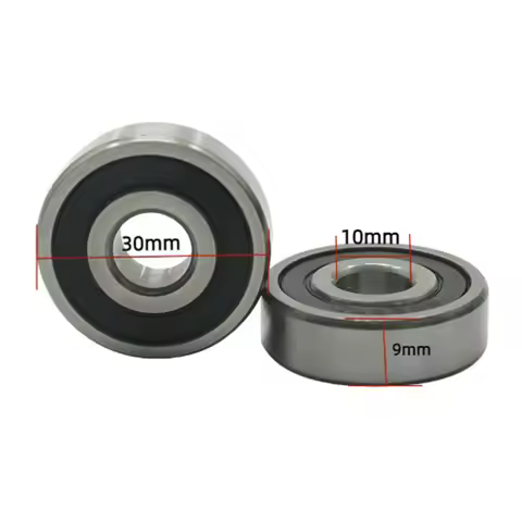 1pcs, 2pcs, 6200RS, hole spacing 30mm X 10mm X 9mm bearing steel, low-speed bearing