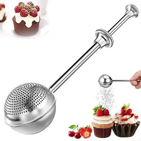 Powder Shaker Sugar Duster Flour Sugar Sieve For Powdered Sugar And Spices Cake Decorating Tool Baki
