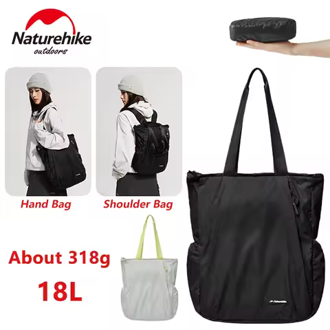 Naturehike 18L Folding Backpack Tote Bag 70D Nylon Waterproof Shoulder Casual Bag Ultralight Outdoor