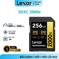 UHS-II V90 Lexar Professional 2000x SDXC Memory Card - 64GB/ 128GB/ 256GB, read speed quality 300Mb/