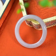 天然和田玉煙紫手鐲 圈口56.3mm 玉質細膩溫潤