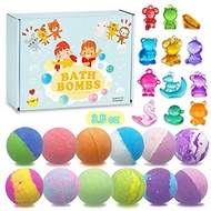 ▶$1 Shop Coupon◀  3.5 oz Bath Bombs with SurP.R.Ise Toys Inside for Kids Bubble Fizzy Bath Bomb Birt