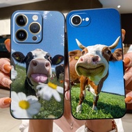 Cute troll face cow case for iPhone 17 16 15 14 13 12 11 8 7 6 6s 6p 7p 8p 6g 7g 8g Pro Max XR XS xs