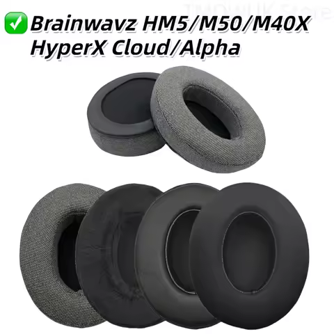 Earpads Cushions for BRAINWAVZ HM5 Sony MDR V6 ZX700 M50 M50X M40X, HyperX Cloud/Alpha Headphones Pa