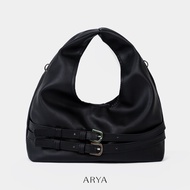 ARYA | Designer crossbody Bag - Black Double Belt Bag - Black - BA057 (excluding accessory charms)