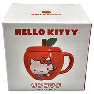 sun art 蘋果造型陶瓷馬克杯附蓋 14 x 11.3 x 10cm 330ml HELLO KITTY 1個