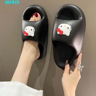 LAFAYE EVA Bathroom Shoes, Soft Soled Thickened KT Cat Slippers, 40-41 Yard Black Resilience Pink Ki