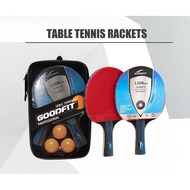 Set of 2 table tennis rackets with 3 good GoodFit GF001TS balls - genuine high quality, nationwide d