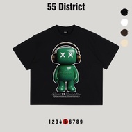 LISTENING streetwear boxy t-shirt, loose form, short sleeves for men and women, high quality cotton 