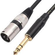 Disino 1/4 Inch TRS to XLR Male Balanced Signal Interconnect Cable Quarter inch to XLR Patch Cable -