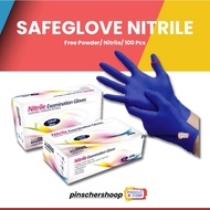 Nitrile COBALT Gloves BLUE Styrofoam NITRILE Without Powder BOX 100pcs XS/S/M/L SBY1