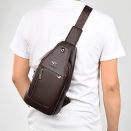 Tianhong Kangaroo Men's chest bag sling backpack Cross body bag Genuine Leather 2020 The New tide Shoulder Bags Cycling bag