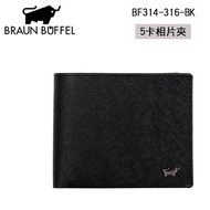 BRAUN BUFFEL Little Taurus Short Clip 5 Card Photo Men's BF314-316-BK Black