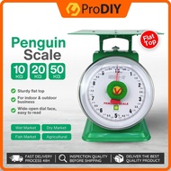 10 / 20 / 50kg Penguin Spring Weight Scale Mechanical Balance Dial Flat Plate Adjustable Kitchen Mar