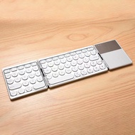 64 Keys Mini Keyboard Three Folding Bluetooth Wireless Keyboard With Touchpad For iPad Keyboard Android iOS Phone Tablet Laptop