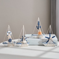 Mediterranean Style Sailboat Decoration Decoration Foyer Tabletop Bookshelf Ornaments Ocean Style Th
