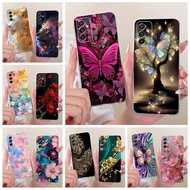 For Samsung Galaxy A82 5G Case SM-A826S Luxury Butterfly Tree Painted Cover Soft Slim Phone Cases Fo