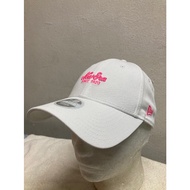 NE 9 Forty W NE Italic Logo White Baseball Cap Strapback Adjustable ( 53.9-58.7cm)
