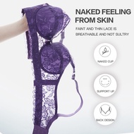 Plus Size Women Lace Bra Underwear Push Up Strapless Lingerie Brassiere 80-105B/C/D Cup