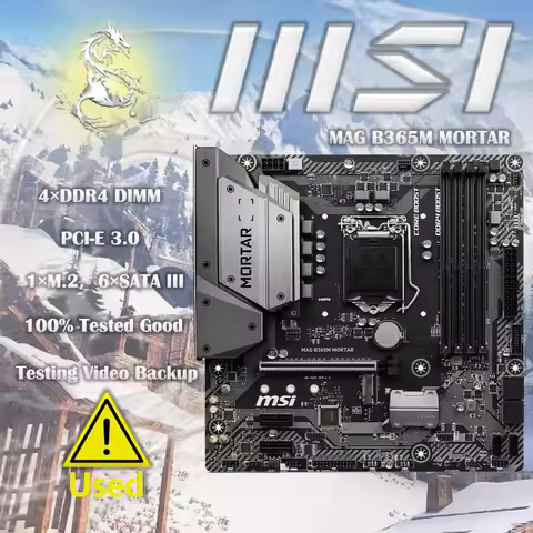 MSI B365M MORTAR Motherboard Micro ATX LGA 1151 Intel B360 DDR4 64GB PCI-E 3.0 M.2 SATA 3.0 Original