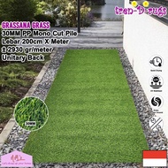 Tren-D-rugs Karpet rumput sintetis palsu synthetic artificial grass meteran tinggi 30 mm tebal lebar