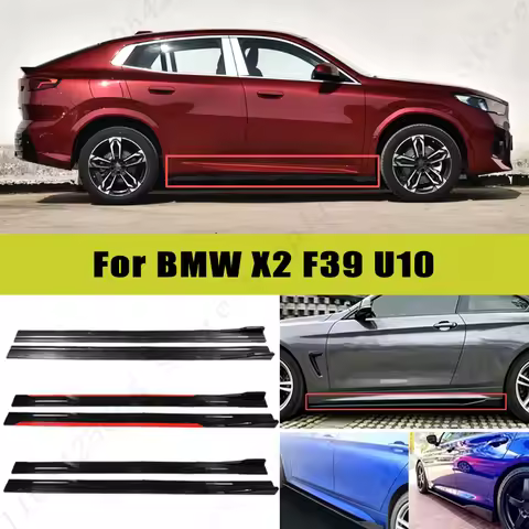 For BMW X2 F39 U10 Racing Sport Side Skirts 2.0/2.2M 86.6" ABS Splitters Extended Lip Body Kit Bumpe