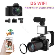 2023 New Product D5 4K Dual Camera High Definition 64 Million Pixels Wifi DSLR Cam Beauty Digital Camcorder Night Vision Camera