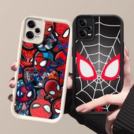 DJ-46 Spiderman Silicone Casing black and white for Xiaomi Redmi poco Note 12 3 X5 F5 F6 Turbo 15C F