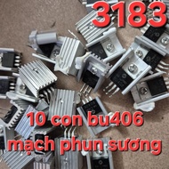10 BU406 pieces with heatsink to remove new circuits