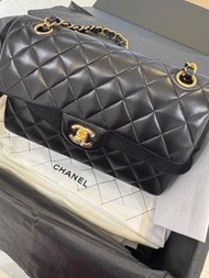 Chanel CF23 黑金羊皮Classic Double Flap