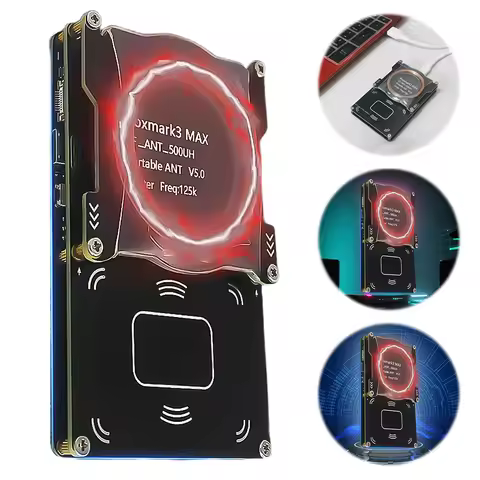 Proxmark3 MAX Set IC ID NFC Tag Decryption Duplicator Type-C+Micro RFID Copier Reader NFC Smart Card
