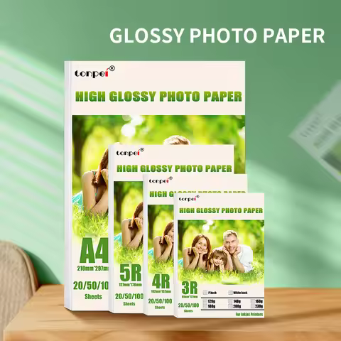 Multi Specification High Gloss Photo Paper 3R 4R 5R A4 Photo Printing Paper Inkjet Printer 180G Glos