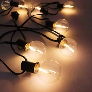 PEWANYMX Outdoor String Lights, Shatterproof Design Plastic Bulbs G40 LED Globe String Lights, G40 G