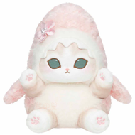 Mofusand 櫻花粉鯊魚貓 毛公仔裝飾擺件 [平行進口]