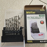 MATA Mollar 19pc HSS Steel Drill Bit Set Mollar 19 HSS Twist Drill Bit Set