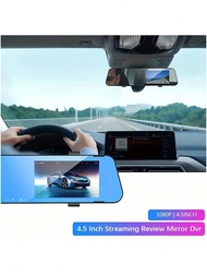 Máy ghi tốc độ siêu mỏng màn hình lớn 4,5/5,0 inch ghi kép phía trước và phía sau, màn hình IPS2.5D