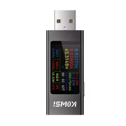 KOWSI USB Ammeter Multi-Function Digital Display DC Voltage Ammeter Power Meter Cell Phone Charging 