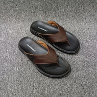 Cardinal Men's Leather Flip Flops MC6CFZ1390N 03I ALVA-2 Dark Brown Original