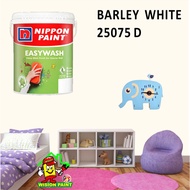 BARLEY WHITE 25075 D ( 5L ) Nippon Paint Interior Vinilex Easywash Lustrous / EASY WASH / EASY CLEAN