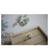 淺藍色礦石戒指 | 天然石+樹脂 | 海藍寶飾品