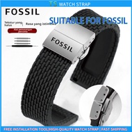 Apply To FOSSIL FS5237, FS5132, FS5241 Watches, 22mm Grain Texture Waterproof Silicone Replacement W