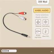 588 Mall 2in1 Audio Cable Aux Jack 3.5mm Male To Female RCA 27cm