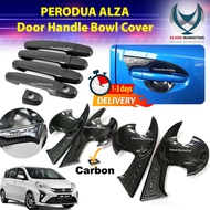 PERODUA ALZA 2010 - 2021 carbon fiber pattern car door handle Inner bowl cover / ALZA exterior car a