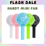(Free Battery) HANDY MINI FAN Foldable Hand Fan Battery Operated USB Power Handheld Mini Fan