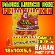 KFC FRIED CHICKEN FULLCOLOR MOTIF BOX 18X10X6 LAMINATEDIVORY [100 pcs]