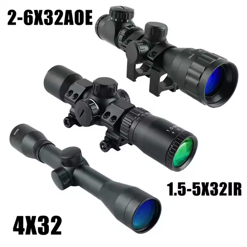 2-6X32AOE Crossbow Short Scopes 4x32 1.5-5x32IR Optical Sight Reflex Airsoft Sight Hunting Shooting 