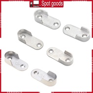 XI 4pieces Alloy-Oval Wardrobe Hanging-Rail Rod End Flange Hanging-Rail Rod Wardrobe  Brackets Curtain Rail Brackets