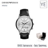 Emporio armani Watch men AR2432 Quartz watches Casual Fashion Watch leather strap 43mm dialArmani Armani watchs