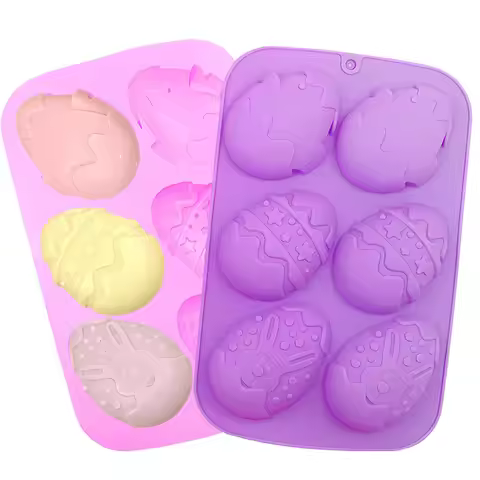 Easter Egg Molds Bunny Silicone Chocolate Egg Rabbit Bunny Molds for Baking Candy Jello Soap Egg Eas