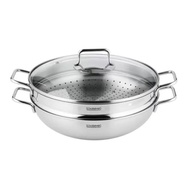 Cookever Stainless Steel Variety IH Induction Wok Steamer Lid 32cm